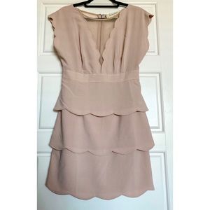 Dusty Rose Scallop Edged Dress